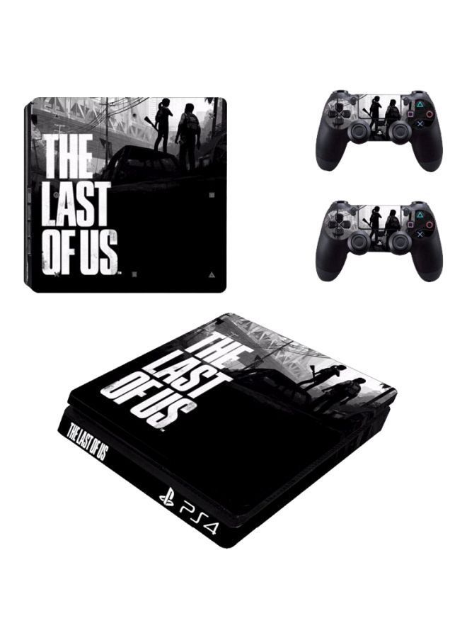 NIBEMINENT 4-Piece The Last Of Us Printed Console And Controller Sticker Set For PlayStation 4 Slim - Image 1