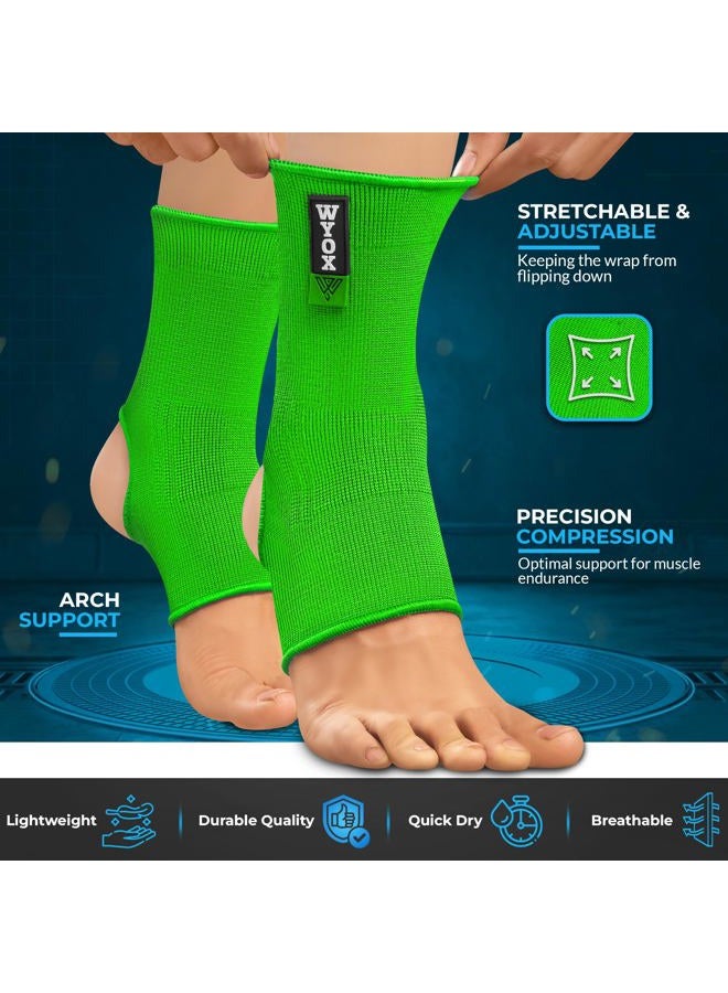 WYOX Ankle Compression Sleeve Support Brace for Men & Women, Running, Gym, Basketball, Cycling, Martial Arts, Kickboxing & Sports Stabilizer Compression Ankle Socks for Training & Recovery - Image 4
