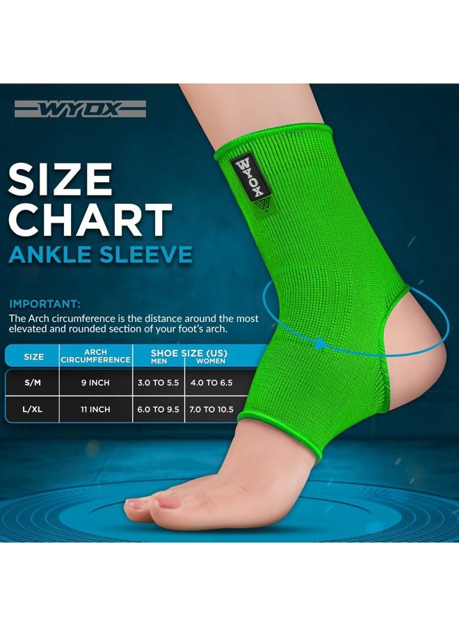 WYOX Ankle Compression Sleeve Support Brace for Men & Women, Running, Gym, Basketball, Cycling, Martial Arts, Kickboxing & Sports Stabilizer Compression Ankle Socks for Training & Recovery - Image 3