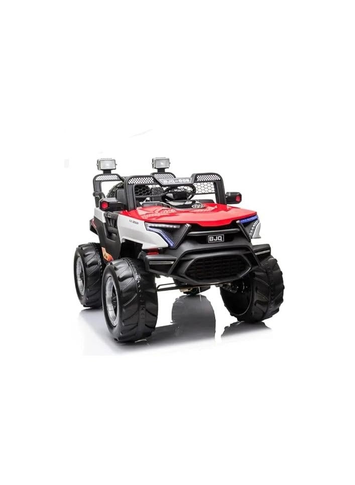 12V Rechargeable Battery Electric Car 4 * 4 Kids Ride on Toy with Light and Music Kids Electric Car for Driving 1-5 Years Boys Girls (red) - Image 1