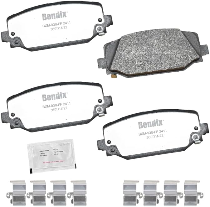 Bendix Fleet Metlok MKD2411FM Semi-Metallic Rear Brake Pads for Jeep Grand Cherokee 2024-2023, Grand Cherokee L 2024-2021 - Image 2