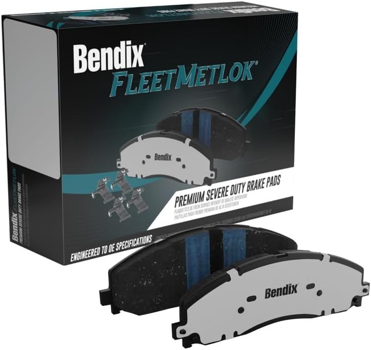 Bendix Fleet Metlok MKD2411FM Semi-Metallic Rear Brake Pads for Jeep Grand Cherokee 2024-2023, Grand Cherokee L 2024-2021 - Image 1
