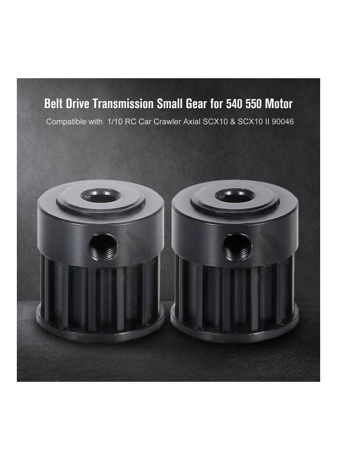 NIBEMINENT 2-Piece Belt Drive Transmission Gear For 540 550 Motor 1:10 RC Car  - Image 2