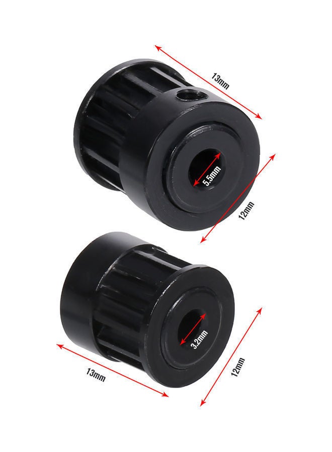 NIBEMINENT 2-Piece Belt Drive Transmission Gear For 540 550 Motor 1:10 RC Car  - Image 3