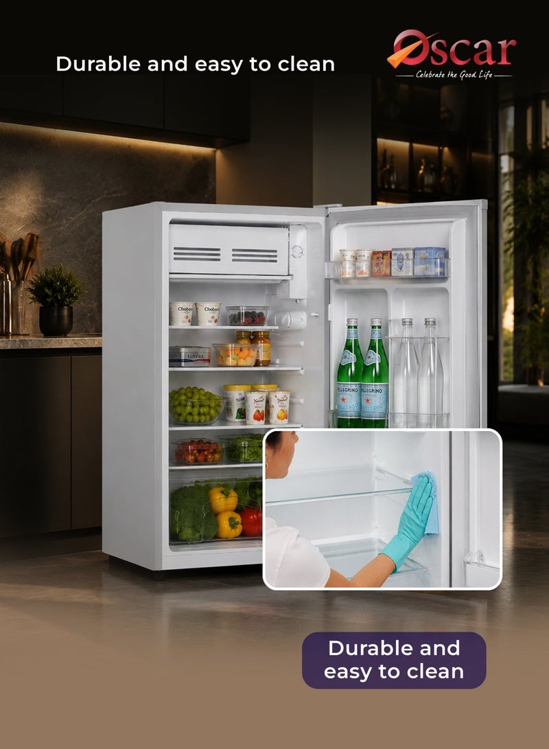 Oscar 90L Table Top Refrigerator | Compact Single Door Fridge | Mechanical Temperature Control | Energy Efficient | Lock & Key | De-Frost Technology - OR120DW | 1 Year Warranty - Image 5