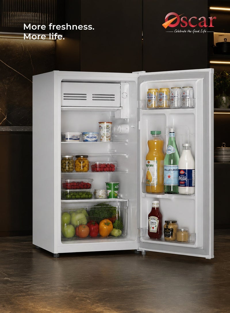 Oscar 90L Table Top Refrigerator | Compact Single Door Fridge | Mechanical Temperature Control | Energy Efficient | Lock & Key | De-Frost Technology - OR120DW | 1 Year Warranty - Image 3