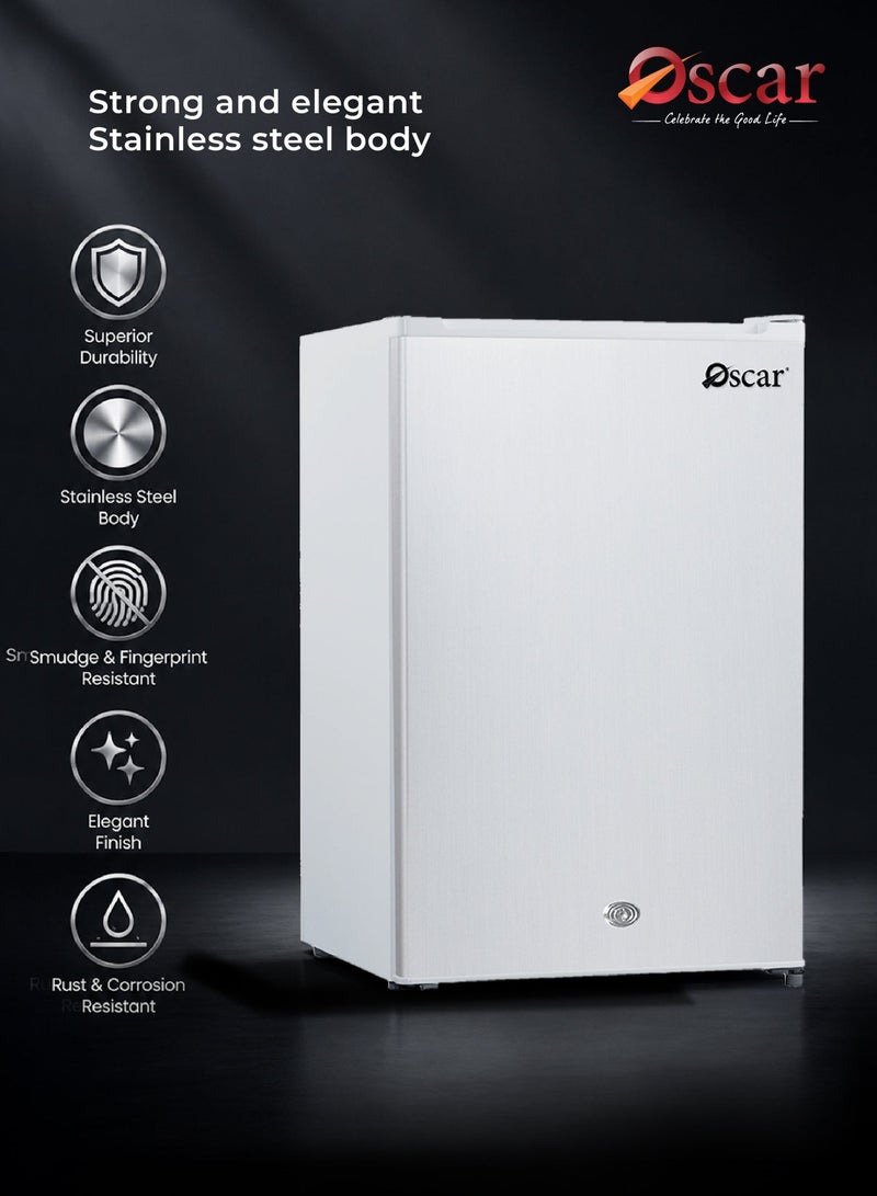 Oscar 90L Table Top Refrigerator | Compact Single Door Fridge | Mechanical Temperature Control | Energy Efficient | Lock & Key | De-Frost Technology - OR120DW | 1 Year Warranty - Image 4