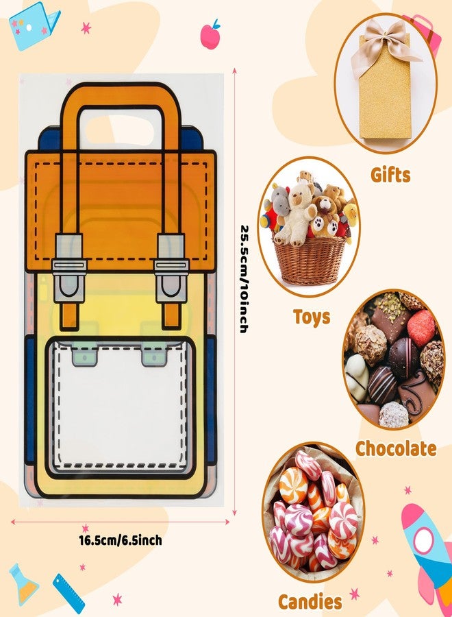 BkeeCten Party Favor Gift Bag - 100 Pack Back to School New Semester Begins Party Favor Birthday Small Shopping Grocery Retail Business Gift Goodie Candy Bags Supplies Handles Bulk Baby Shower Wedding - Image 3