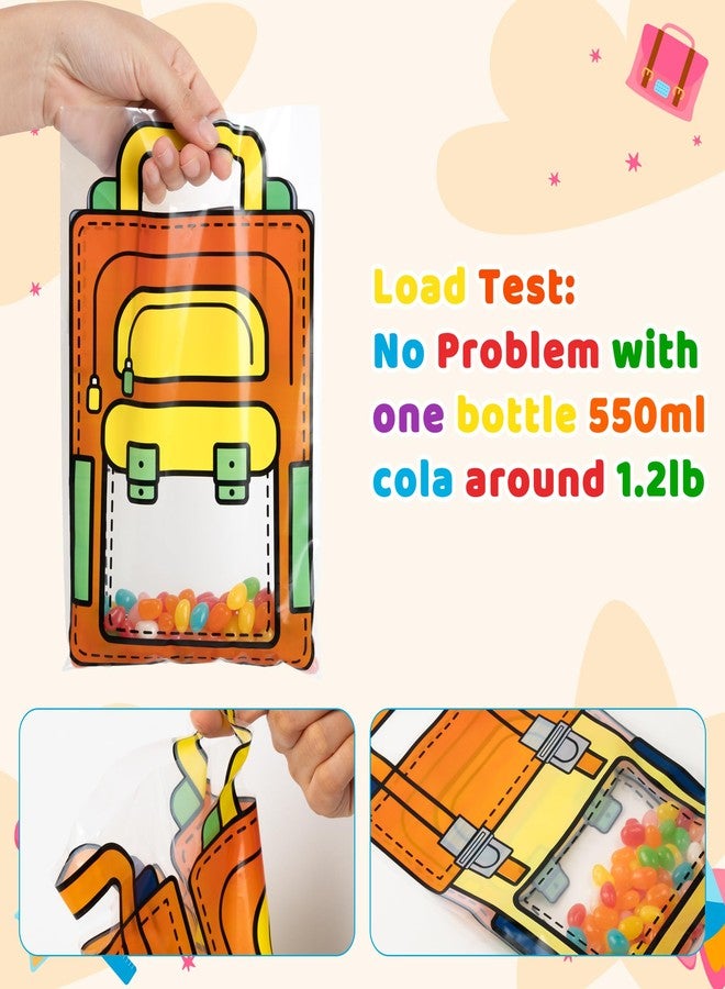 BkeeCten Party Favor Gift Bag - 100 Pack Back to School New Semester Begins Party Favor Birthday Small Shopping Grocery Retail Business Gift Goodie Candy Bags Supplies Handles Bulk Baby Shower Wedding - Image 4