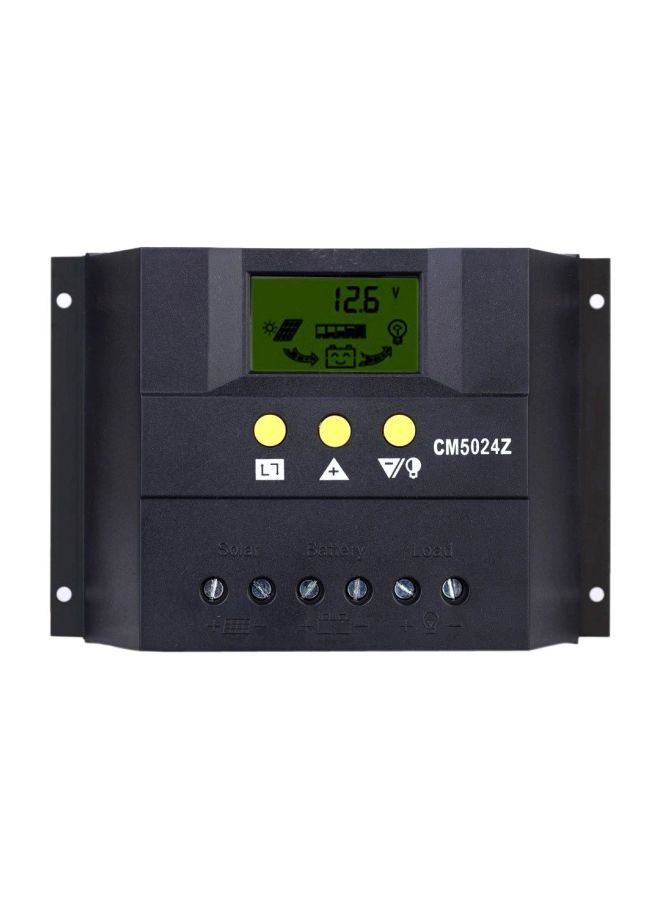 NIBEMINENT LCD Solar Charge Controller Black 21x9x15centimeter - Image 1
