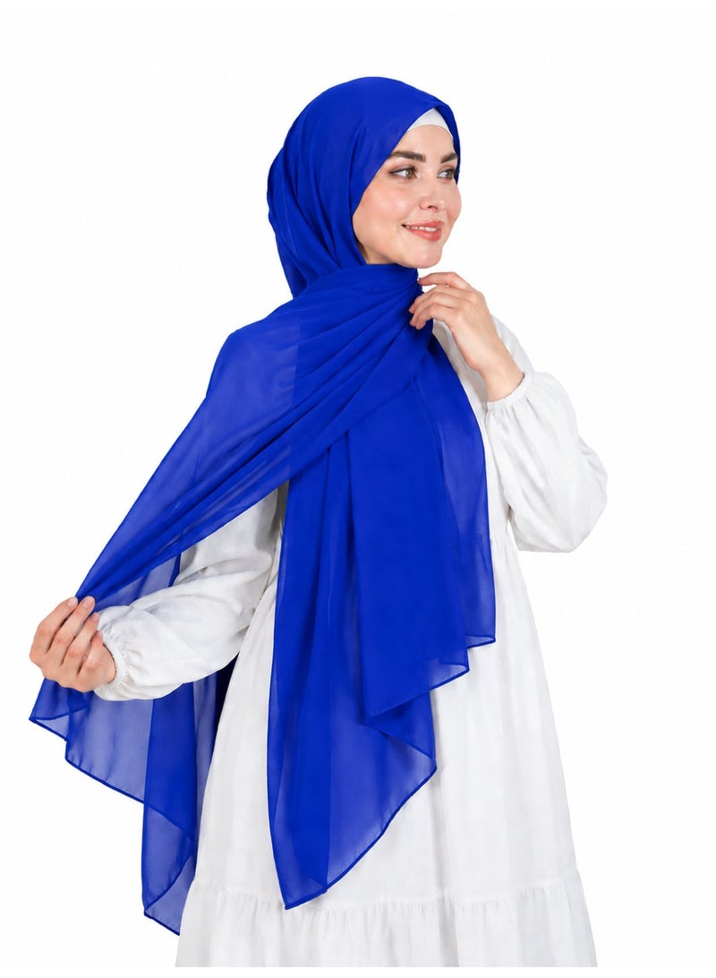 Premium Soft Royal Chiffon Hijab - Elegant Drape & Full Coverage - Multi Colors - Image 1