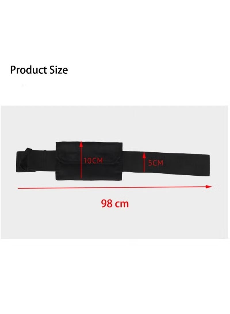 OMEVE Abdominal Therapy Aid Belt Comfortable Cotton PD Catheter G Tube Feeding Tube Hook Retainer Accessory for Abdominal Female Male Adult (Black, Size M) - Image 4
