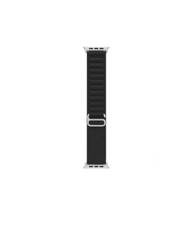 Alpine Loop For Apple Watch 49mm Nylon Woven Ring With Sports G Hook Strap Series 8 Ultra  - Black  - Image 5