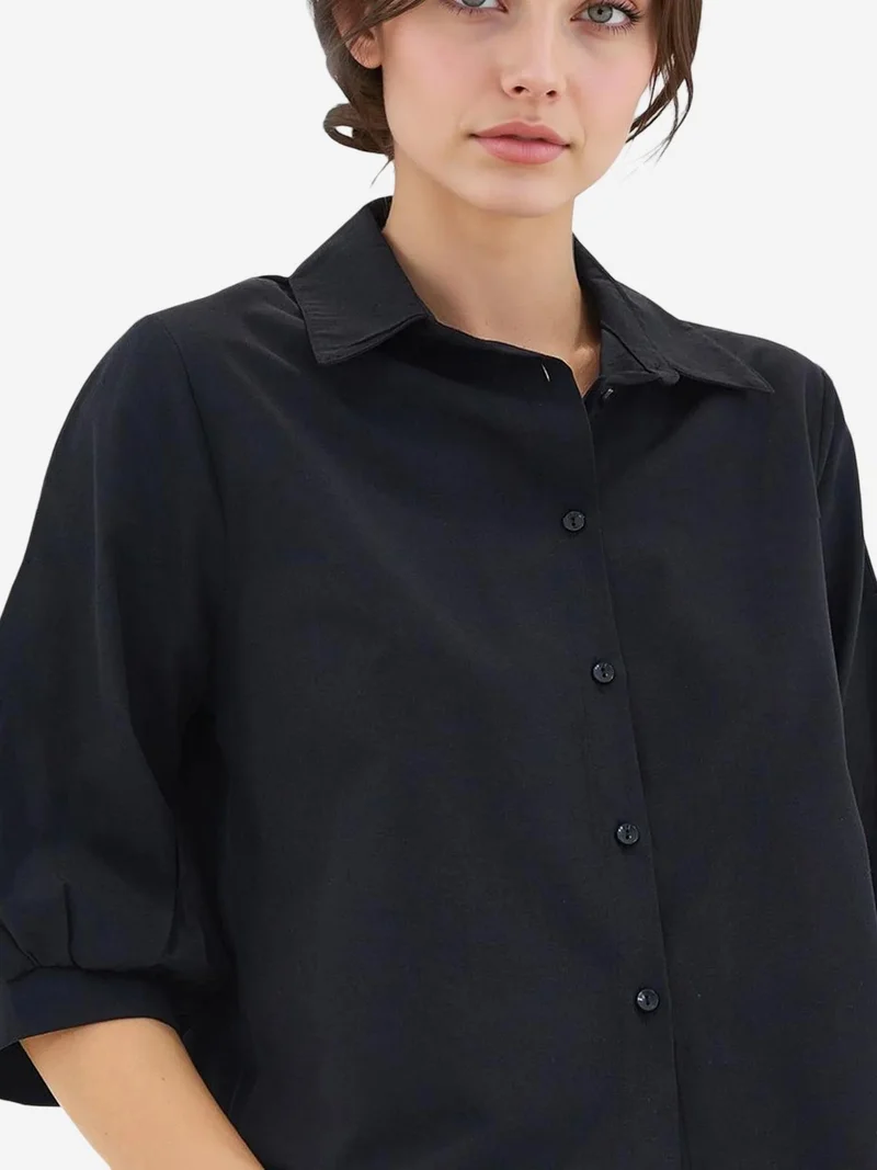 BIG DART BDART Crop Shirt with Bow