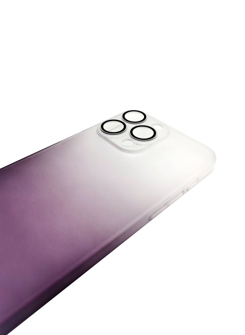 Color Fans متوافق مع هاتف iPhone 15 Pro Max، جراب لطيف متدرج وحزام معصم متجمد وسلسلة حماية شفافة للعدسات، غطاء حماية أنيق ومضاد للصدمات للنساء والفتيات - أرجواني/متدرج - Image 5