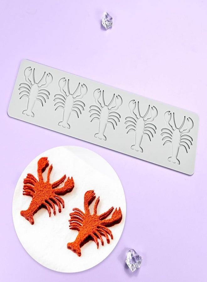 mostsom Sugarcraft Lace Mold Cake Border Decoration Lace Mat for Fondant Wedding Cake Decorating Baking Cake Decorating Crayfish Tools (E_ Crayfish) - Image 4