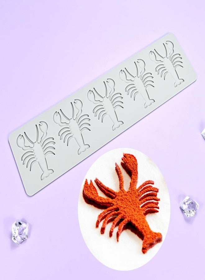 mostsom Sugarcraft Lace Mold Cake Border Decoration Lace Mat for Fondant Wedding Cake Decorating Baking Cake Decorating Crayfish Tools (E_ Crayfish) - Image 5