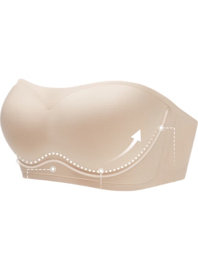 LUCKMEEY Strapless Bra, Thin, Breathable, Sweat-Free, Bandeau For Women, Nude Color, Size L - Image 3