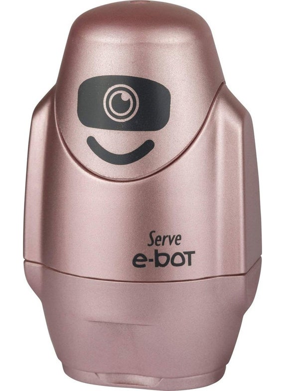 E-Bot Pencil Sharpener with Eraser Metallic Rose Single