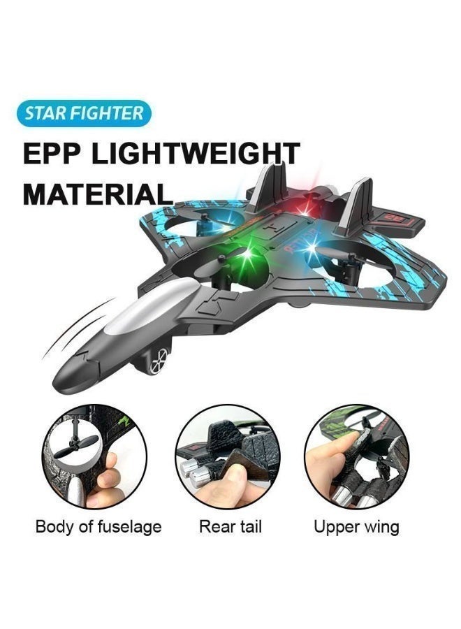 VONIQ RC Remote Control Airplane Toy with LED Lights for Kids, EPP Foam Aeroplane with High Range, Realistic Flying Aircraft Design, Flashing Lights, Rechargeable Battery, Durable Build, Action Play Airplane for Boys & Girls, VONIQ - Image 4