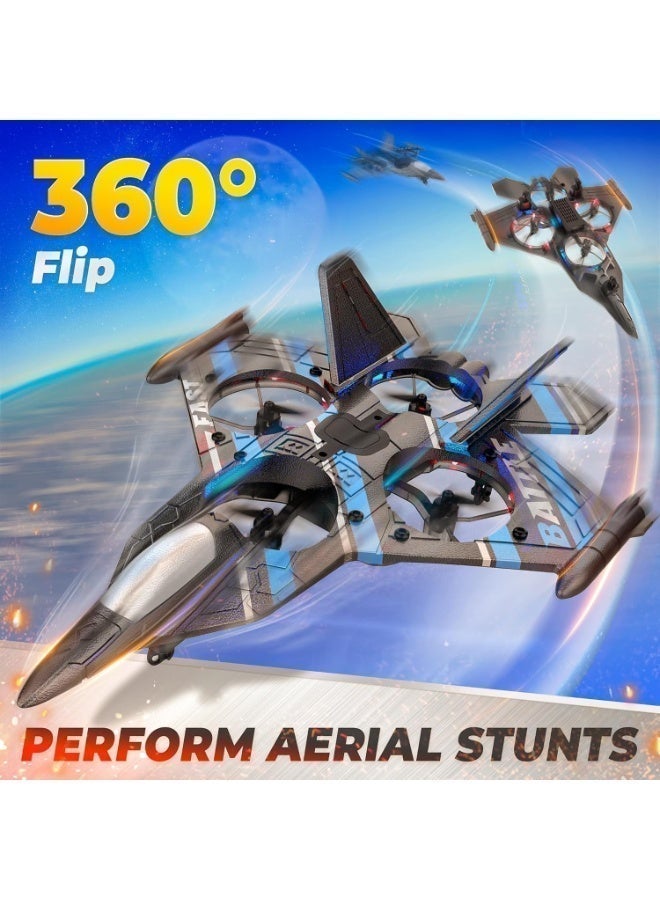 VONIQ RC Remote Control Airplane Toy with LED Lights for Kids, EPP Foam Aeroplane with High Range, Realistic Flying Aircraft Design, Flashing Lights, Rechargeable Battery, Durable Build, Action Play Airplane for Boys & Girls, VONIQ - Image 2