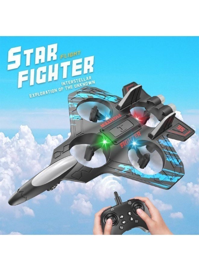 VONIQ RC Remote Control Airplane Toy with LED Lights for Kids, EPP Foam Aeroplane with High Range, Realistic Flying Aircraft Design, Flashing Lights, Rechargeable Battery, Durable Build, Action Play Airplane for Boys & Girls, VONIQ - Image 5