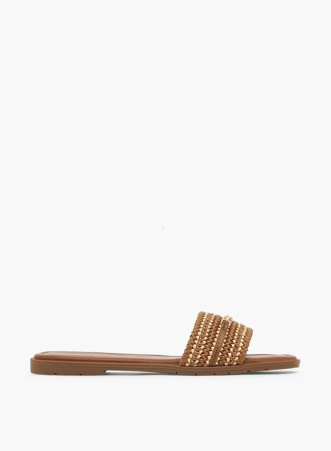 Women Textured Slide Sandals