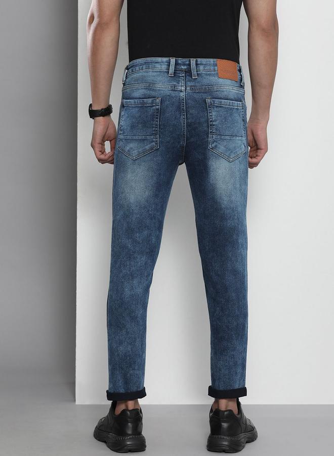 The Indian Garage Co Men Mid Rise Faded Slim Fit Jeans - Image 3