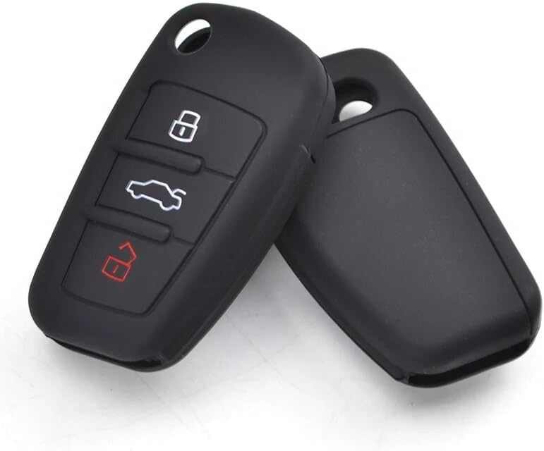QASULER Silicone Car Key Fob Cover for Audi - Image 4
