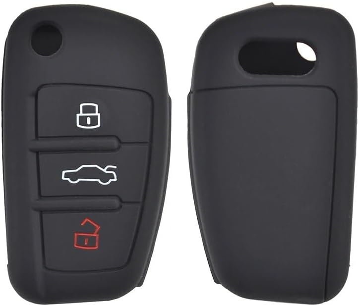 QASULER Silicone Car Key Fob Cover for Audi - Image 3