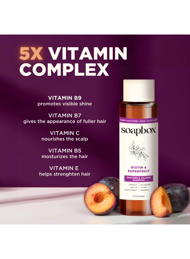 سوب بوكس شامبو سوب بوكس بيوتين وسوبر فروت لاستعادة وكثافة الشعر – لتقوية وتغذية الشعر – 473 مل - Image 4