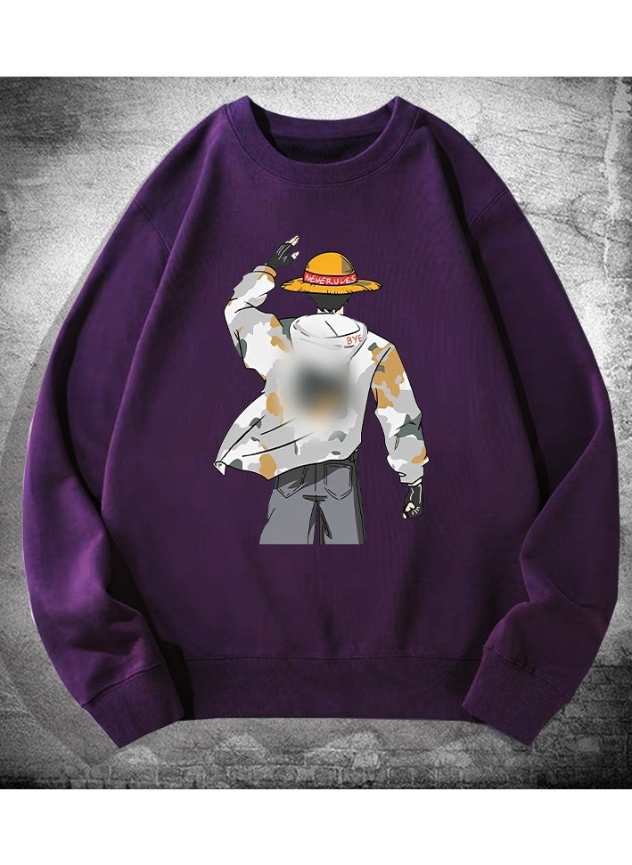 KUYING New One Piece Casual Loose Round Neck Hoodie  - Image 1