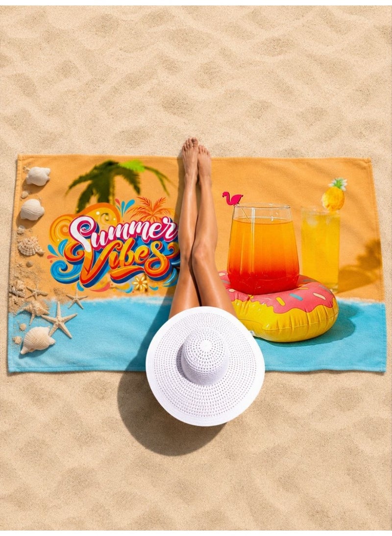 Microfiber Quick Dry Beach Blanket, Towel, Suitable For Swimming,Travel, Camping,Yoga Mat Outings Summer Beach Essentials - Image 1