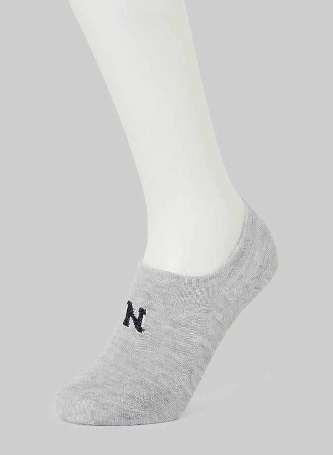 Styli Pack of 5- Letter Pattern No Show Socks - Image 2
