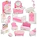 Aydinids 20 Pcs Mini Bathroom Set 112 Mini Living Room Set Miniature Accessories Miniature Furniture Accessories Model for Mini Dreamhouse - Image 3