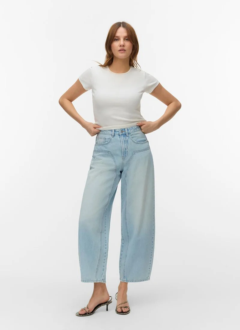 فيرو مودا VMZELDA High Rise Barrel Jeans