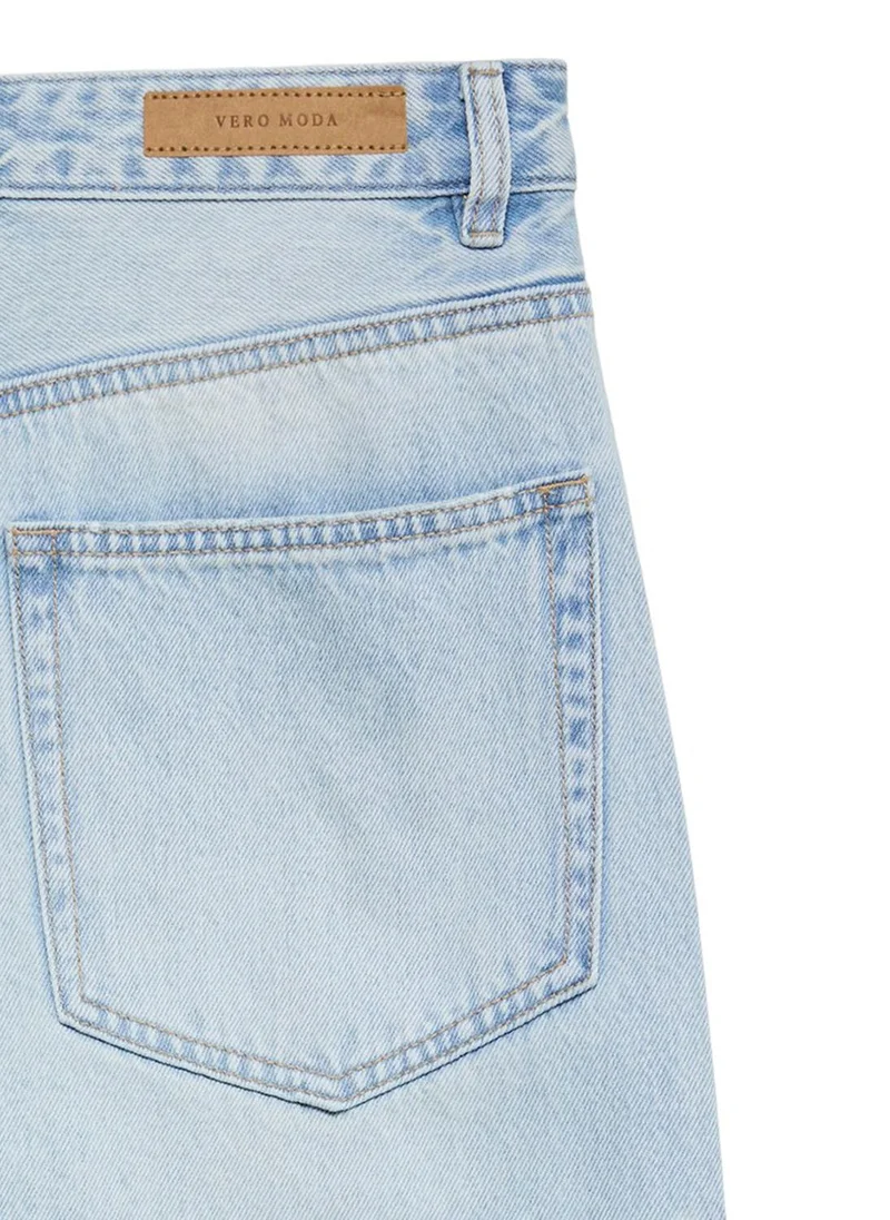 Vero Moda  VMZELDA High Rise Barrel Jeans for Women | Best Price UAE