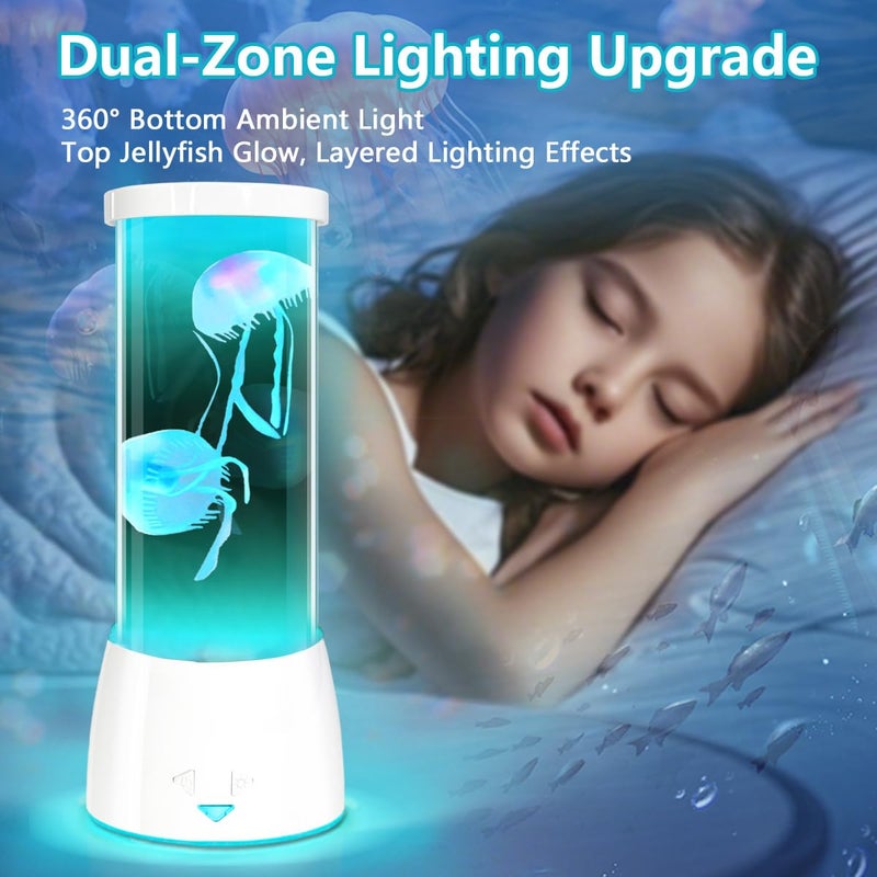 LEDHOLYT Jellyfish Lamp, Round LED Jelly Fish Aquarium Lamp with Color Changing Mood Light,Noiseless Night Light for Kids Men Women Home Deco Gift. - Image 3