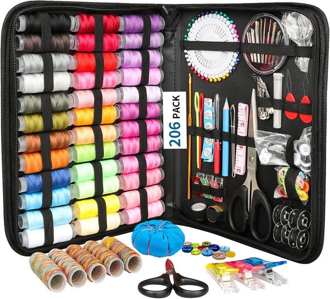 SEWING KIT 24 COLOR THREADS SEWING KIT WITH NEEDLE AND THREAD KIT FOR SMALL FIXES BASIC MINI TRAVEL EMERGENCY REPAIRS SUI DHAGA PORTABLE STITCHING ITEMS BOX USE FOR HOME TRAVELING1 PCS