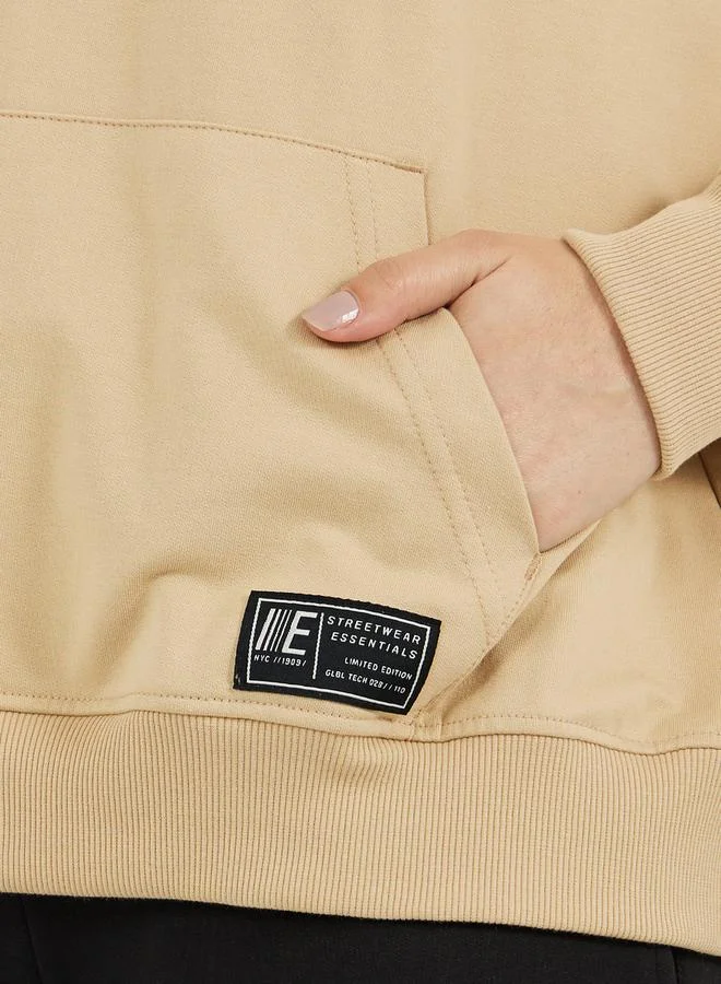 Styli Oversized Hoodie with Badge Detail & Cargo Joggers Co-Ords