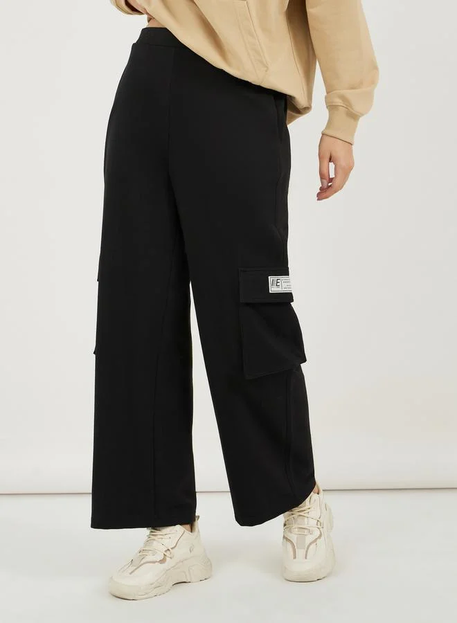 Styli Oversized Hoodie with Badge Detail & Cargo Joggers Co-Ords