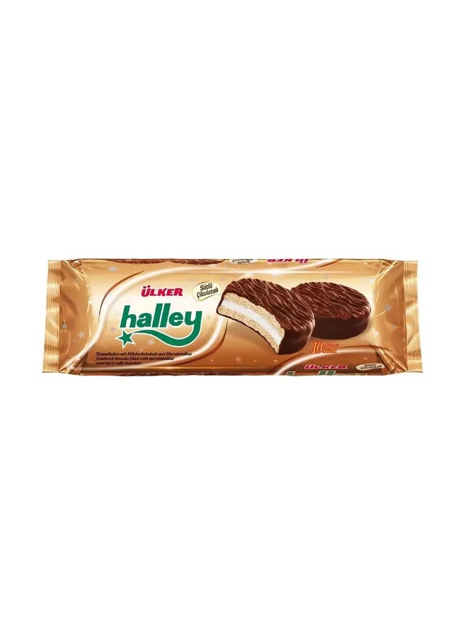 Ulker Halley Milk Chocolate Coated Sandwich Biscuits with Marshmallow- Pack of 2 x 300 gm - Image 1