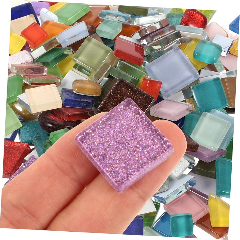 VILLCASE 500g Mixed Tiles for Home Decor Smooth Craft Pieces for Bathroom and Kitchen Decoration - Image 4