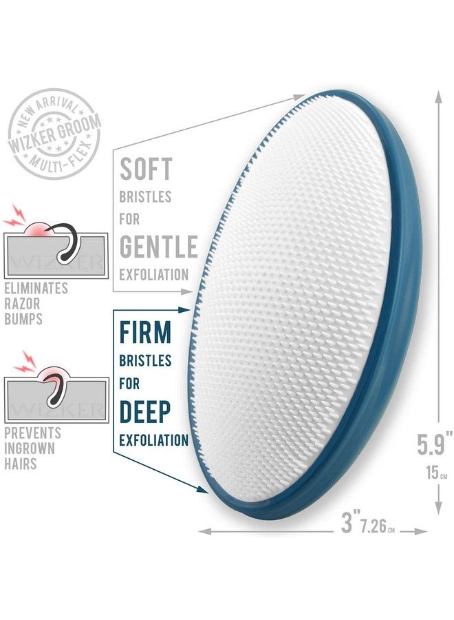 Wizker Exfoliating Body Brush Face Scrub Exfoliator Wizker Ingrown Hair Treatment Prevents Razor Bumps Shaving Irritation Dark Spots Soft & Firm For Sensitive Skin Bath & Shower Waterproof - Image 5