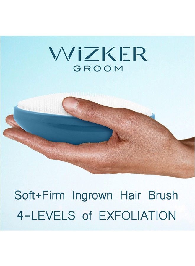 Wizker Exfoliating Body Brush Face Scrub Exfoliator Wizker Ingrown Hair Treatment Prevents Razor Bumps Shaving Irritation Dark Spots Soft & Firm For Sensitive Skin Bath & Shower Waterproof - Image 3