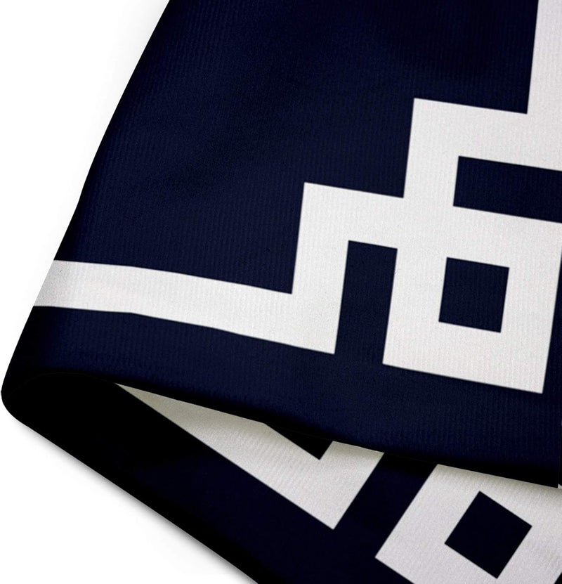 Emvency Throw Pillow Cover Cute Preppy Navy Blue and White Greek Key Girly Decorative Pillow Case Home Decor Square 20 x 20 Inch Pillowcase - Image 4