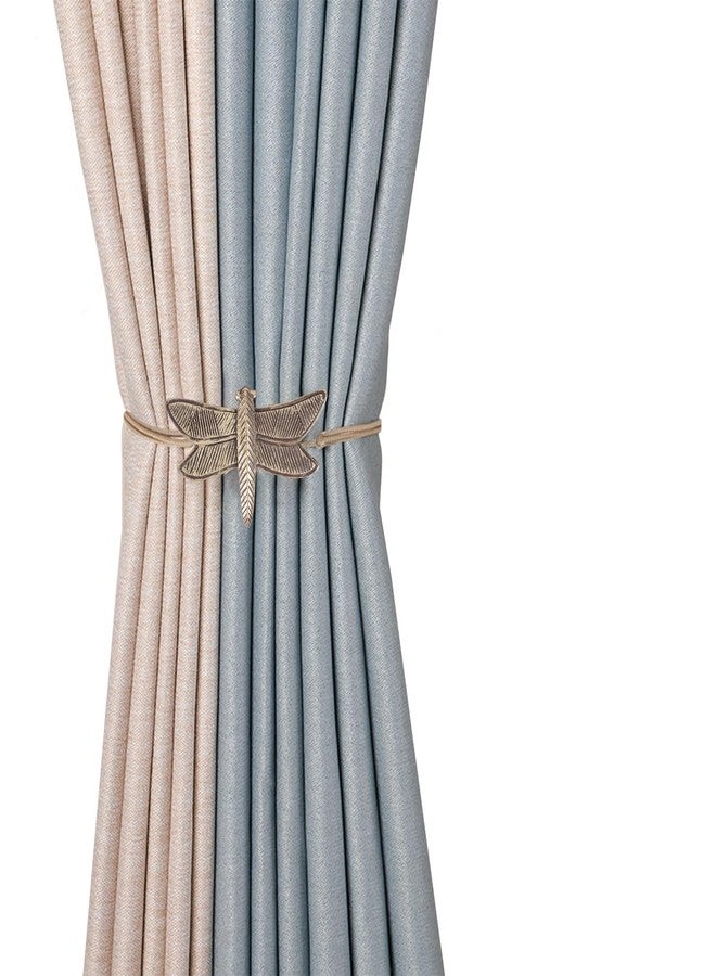 BXT Dragonfly Magnetic Curtain Tiebacks Vintage Bronze Resin Draperies Buckles Non-Install Indoor Hotel Office Home Decorations Bedroom Living Room Outdoor Balcony Yard Window Accessories 1 Pair - Image 1