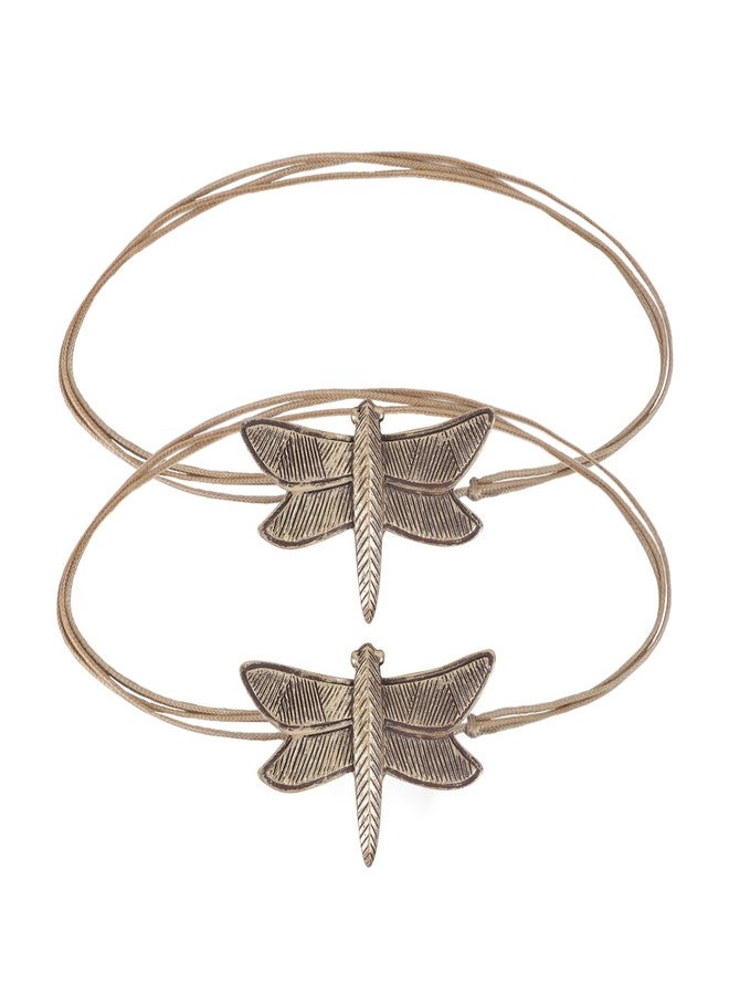 BXT Dragonfly Magnetic Curtain Tiebacks Vintage Bronze Resin Draperies Buckles Non-Install Indoor Hotel Office Home Decorations Bedroom Living Room Outdoor Balcony Yard Window Accessories 1 Pair - Image 2