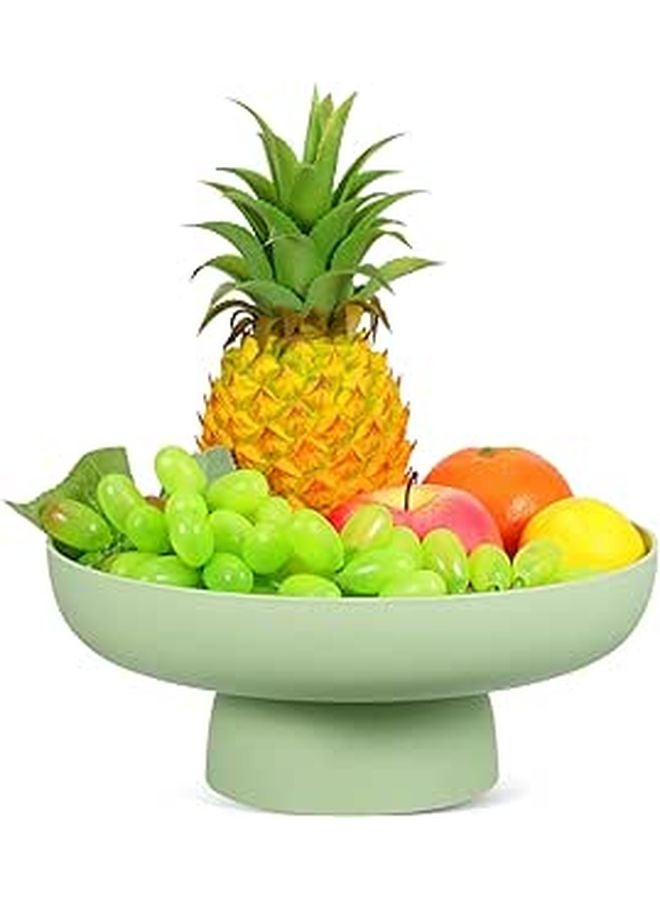 Green Modern Fruit Basket and Decorative Centerpiece Bowl for Kitchen Counter and Dining Table - Image 1