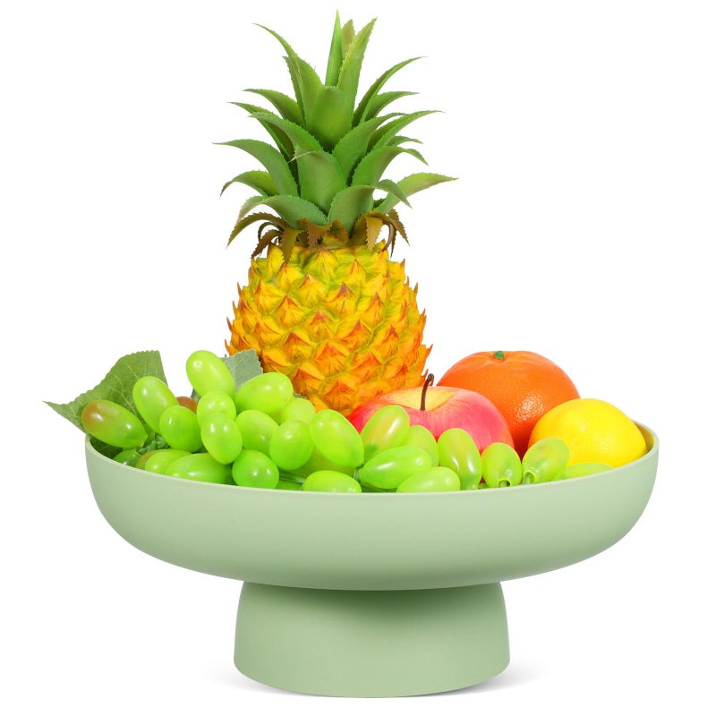 Green Modern Fruit Basket and Decorative Centerpiece Bowl for Kitchen Counter and Dining Table - Image 2